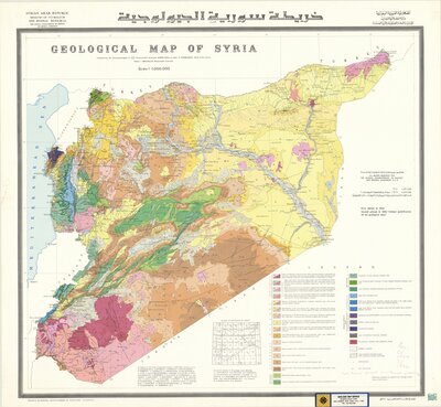 Geological map of Syria