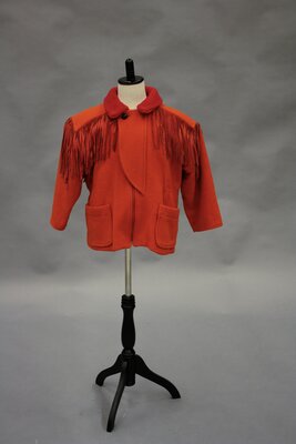 Coat, Orange with Fringe