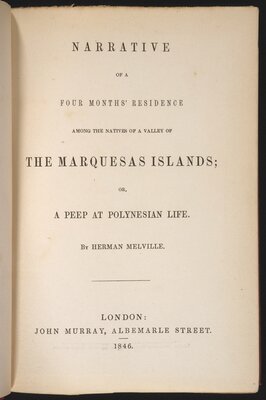 Narrative of a Four Months’ Residence Among the Natives of a Valley of the Marquesas Islands