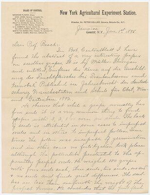 Letter to Professor Spencer A. Beach