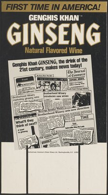 Genghis Khan Ginseng Wine Poster