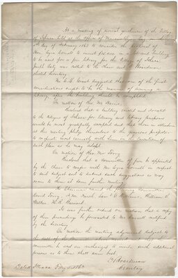 Minutes of the first meeting of the advisory committee