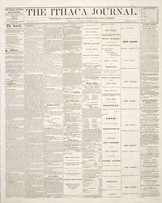 The Ithaca Journal, with coverage of Cornell University's first inauguration 