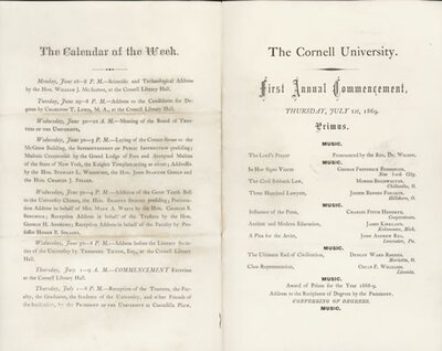1869 Commencement program