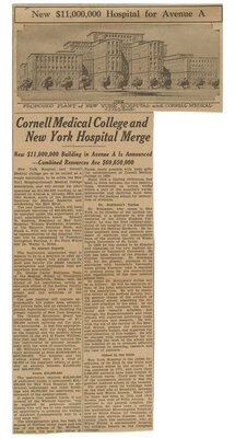 Cornell Medical College and New York Hospital Merge