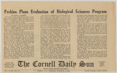 Perkins Plan Evaluation of Biological Sciences Program