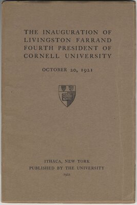 Program for Inauguration of Livingston Farrand