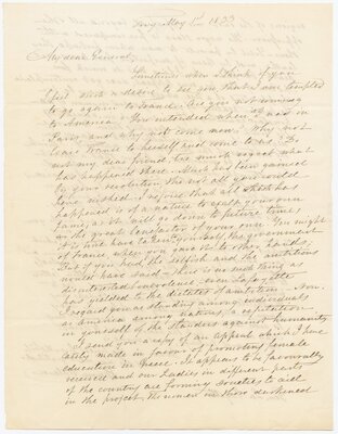 Emma Hart Willard's Letter to Lafayette