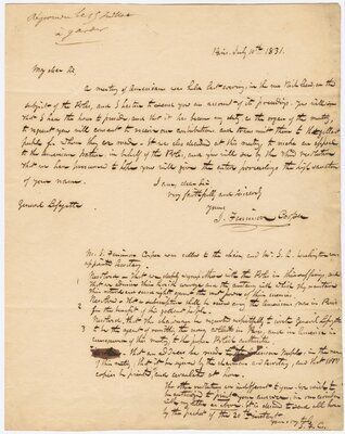 James Fennimore Cooper's Letter to Lafayette