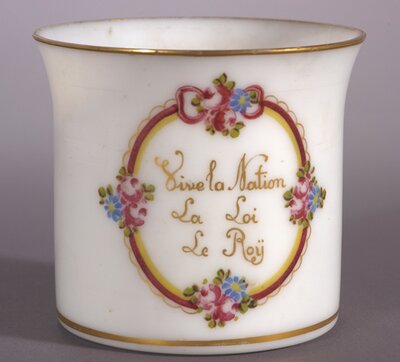 Porcelain Cup. "The Nation, the Law, the King"