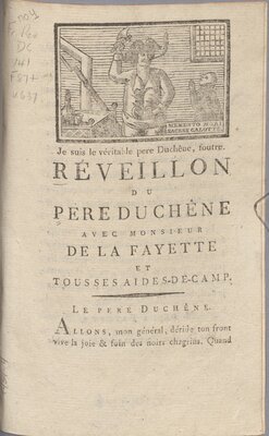 Réveillon du Père Duchêne avec M. de La Fayette et tous ses aides de camp