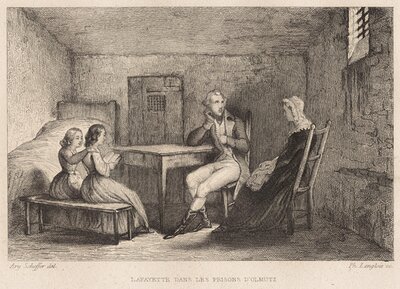 Lafayette, His Wife, and Their Two Daughters Anastasie and Virginie in Olmütz