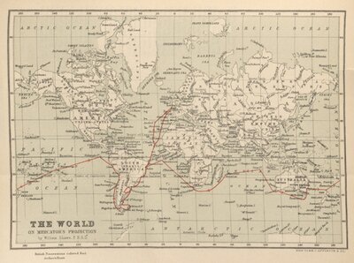 Map from "Journal of Researches into the Natural History and Geology of the Countries Visited..."