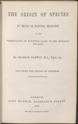 The Origin of Species by Means of Natural Selection
