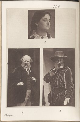 Woman and Oscar Rejlander from The Expression of the Emotions in Man and Animals