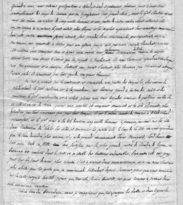 Page from a letter to Lafayette's father-in-law, the duc d'Ayen