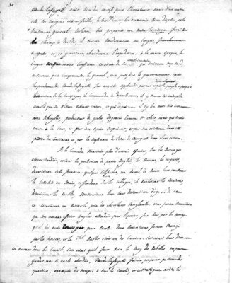 Pages from an early draft of Lafayette's Mémoires 