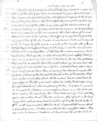 Letter concerning Lafayette's Louisiana lands