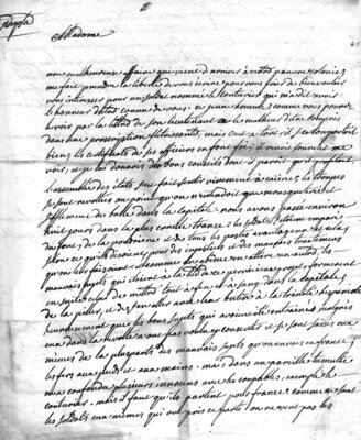Letter to Madame Lafayette