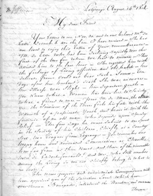 Letter fragment to Thomas Jefferson
