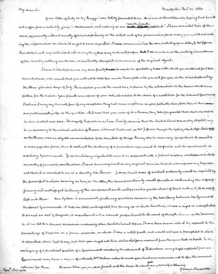 Letter to Lafayette