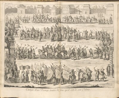 Detailed image of a procession