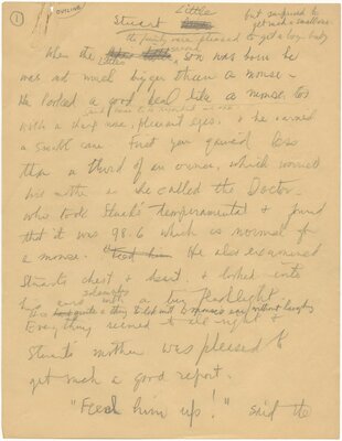 Stuart Little early manuscript
