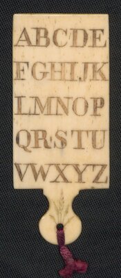 Carved bone hornbook