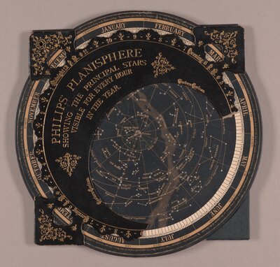 Philips' Planisphere Showing the Principal Stars Visible for Every Hour in the Year