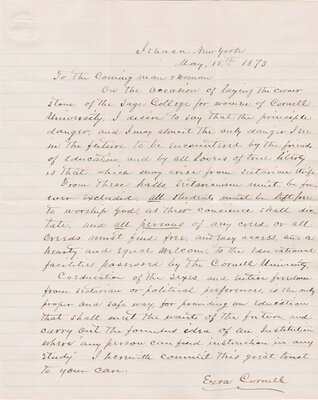 Letter “to the coming man and woman”