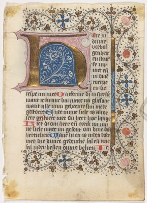 Leaf from Flemish Book of Hours