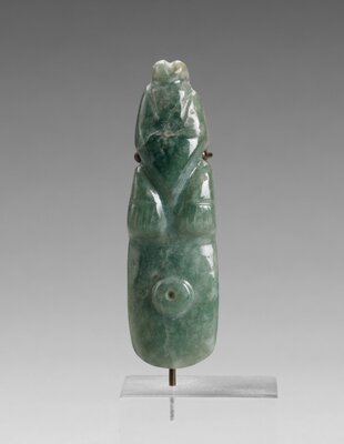 Jade Avian Axe-God Pendant, Costa Rica