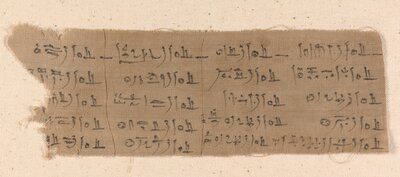 Book of the Dead fragments on linen