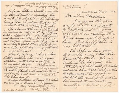 Letter to A.D. White