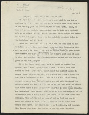 Manuscript of Norma Stillwell's "Adventures in Capturing Bird Songs"