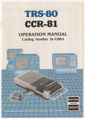 RS-80 CCR-81 tape recorder manual