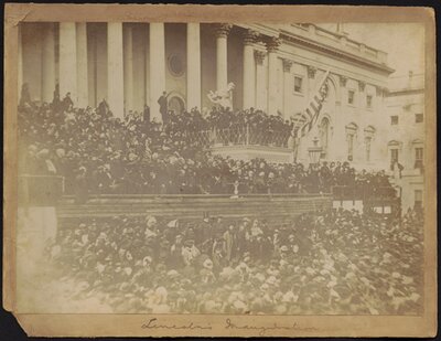 Lincoln Reading his Second Inaugural Address, Washington