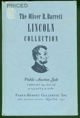 The Oliver R. Barrett Lincoln Collection Public Auction Sale