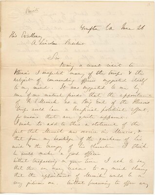 Letter to Abraham Lincoln