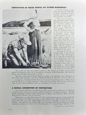 "Dedication of Prize Mural by Alison Kingsbury"
