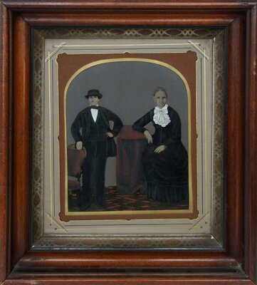 Painted Tintype Composite in the Folk Art Style