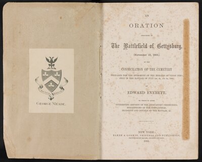 An Oration Delivered on the Battlefield of Gettysburg...
