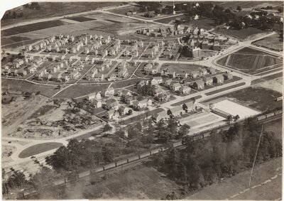 Aerial photograph of Radburn, NJ