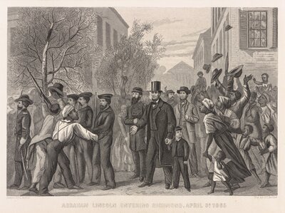 "Abraham Lincoln Entering Richmond, April 3, 1865"