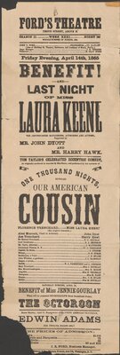Ford's Theater Playbill