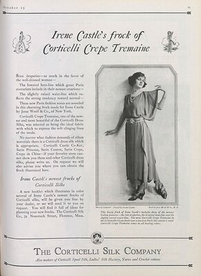 Irene Castle's Frock of Corticelli Crepe Tremaine