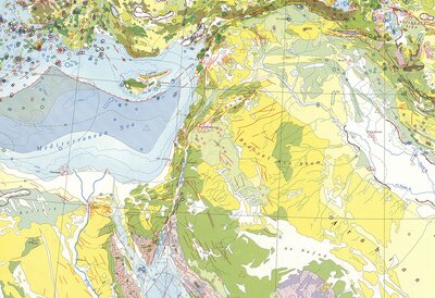 Seismotectonic Map of the Middle East (Detail)
