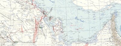 Jazirat al-Arab [Geo-political map of the Arabian peninsula] (Detail)