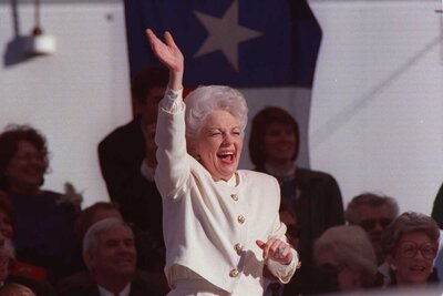 Ann Richards during inauguration as 45th governor of Texas. Photo by Howard Castleberry