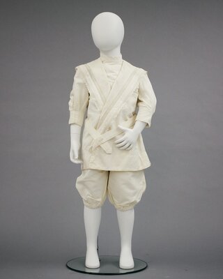 Boy's suit, white with eagle embroidery